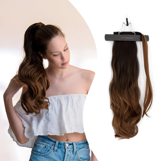 23" Ponytail Curly Clip-In SHATUSH OMBRE'