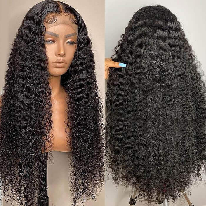 Glueless HD Lace Curly Human Hair Wig Pre Plucked 13x4 Lace Front Wigs For Women