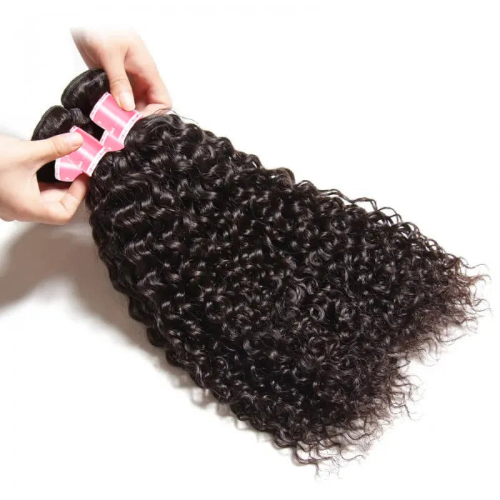 Malaysian Curly Hair 3/4 Bundle Deals Unprocessed Virgin Human Hair Bundles Natural Black Color