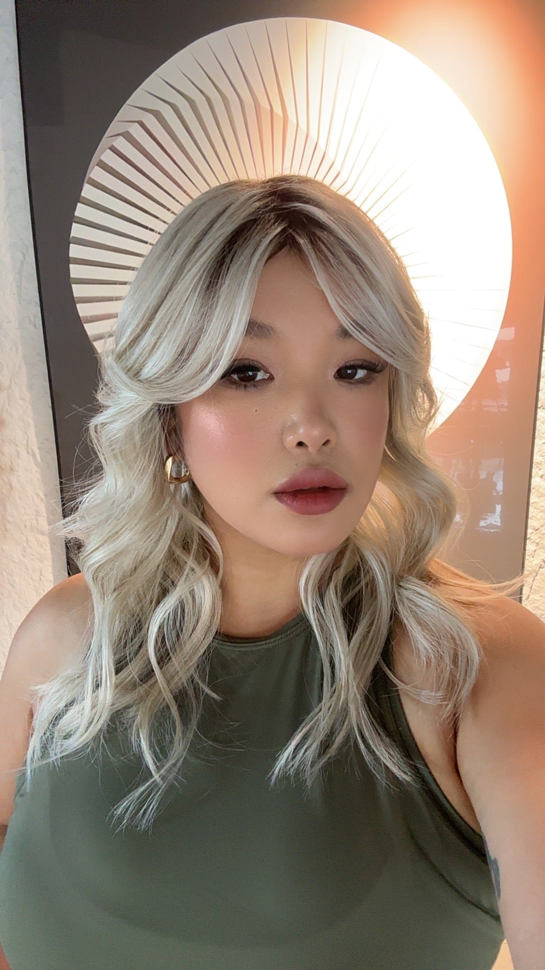 JBEXTENSION 19 Inches Blonde Wave Women Fashion Full Machine Wig DANIELLA【PLUS PERMATEASE】【BENDY EAR TABS】