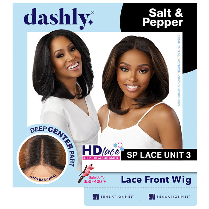 Sensationnel Dashly Salt & Pepper HD Lace Part Wig - SP LACE UNIT 3