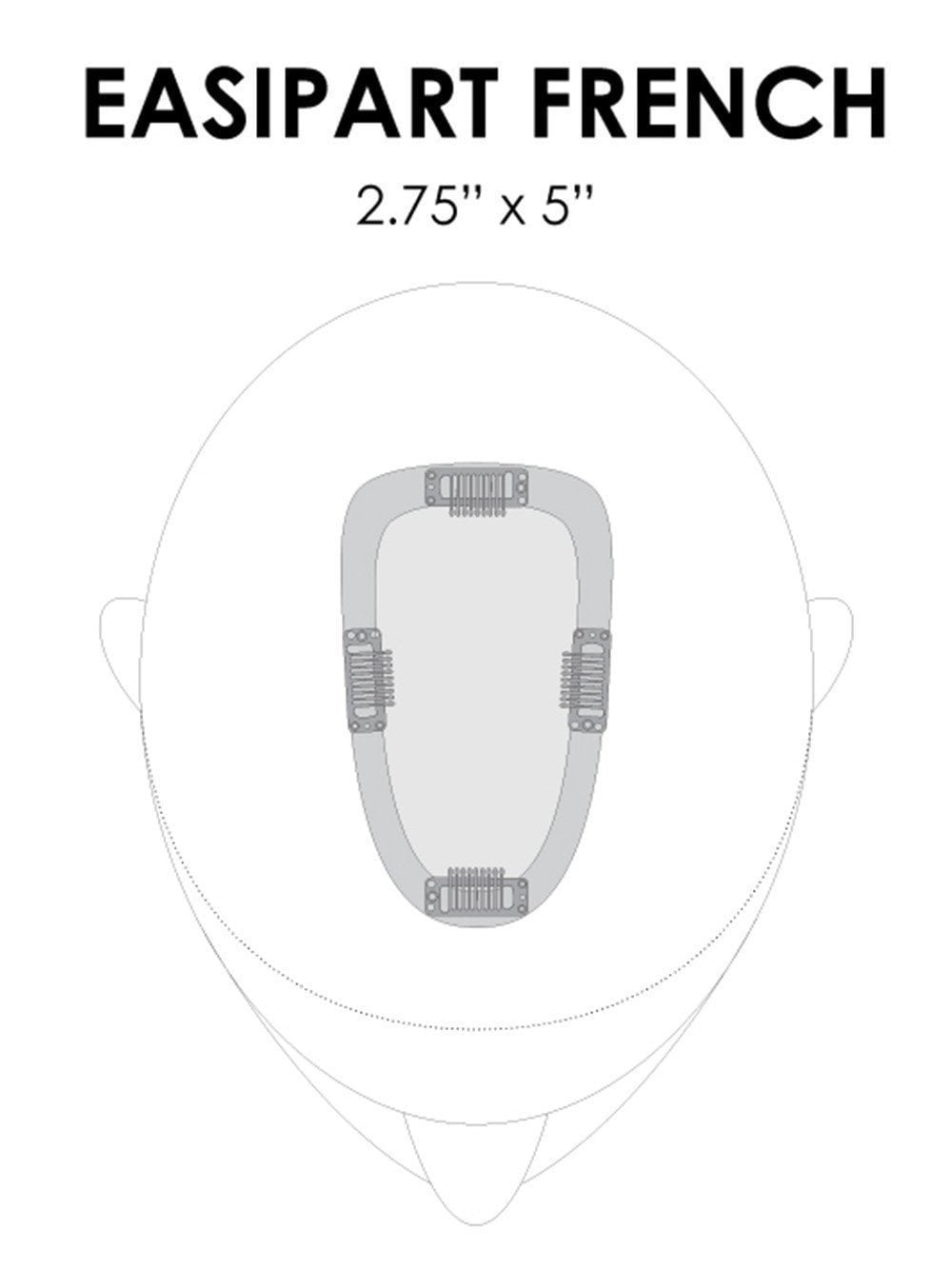 easiPart French 12" Exclusive Colors | Remy Human Hair Topper