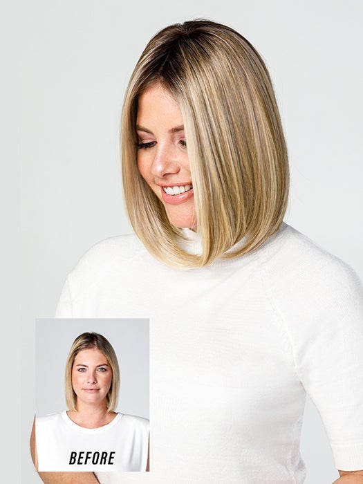 easiPart Medium HD 12" | Synthetic Hair Topper (Mono Top)