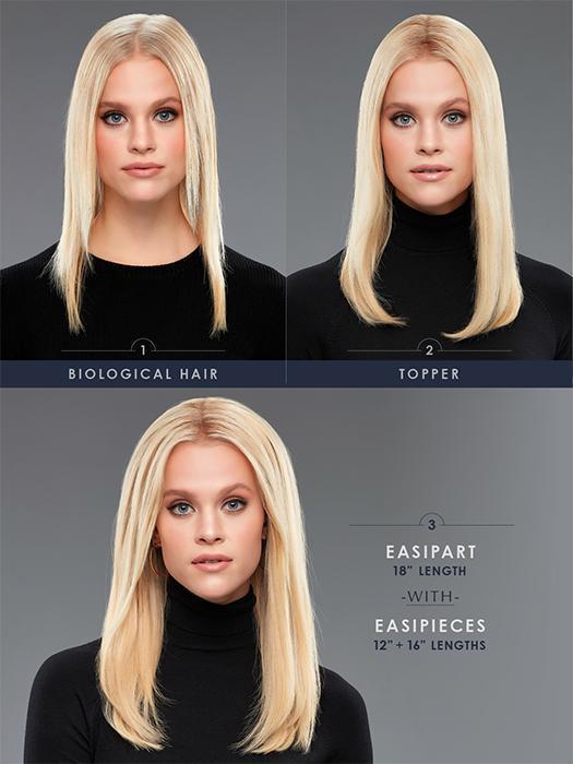easiPieces 16" L x 4" W | Remy Human Hair Piece (1 Piece)