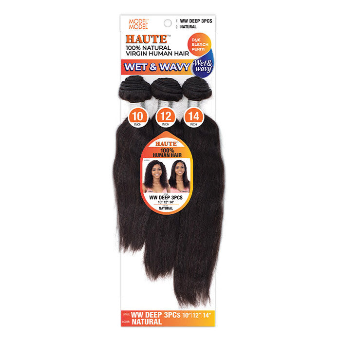 ModelModel Haute 100% Virgin Human Hair Wet & Wavy Weave 3pc - DEEP