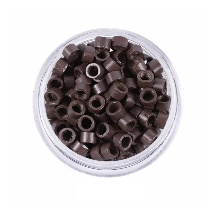 Eve Premium Extension Links - SCREW MICRO RINGS 200 Pcs (Brown)