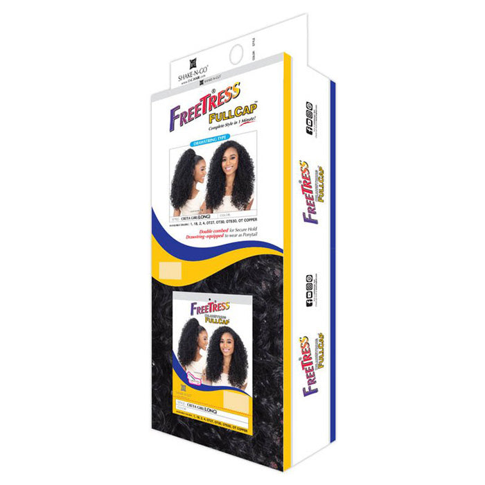 Freetress Full Cap Drawstring Ponytail & Half Wig - CRETA GIRL (LONG)