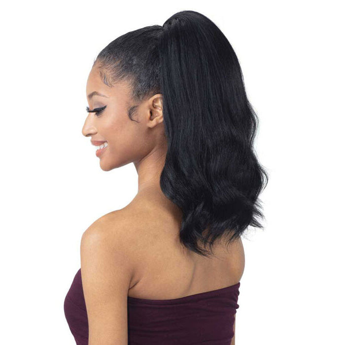 Freetress Equal Natural Me Drawstring Fullcap Half Wig - NATURAL PRESSED WAVES