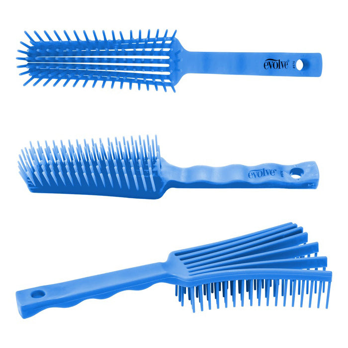 Firstline Evolve Flow-Thru Detangler Bursh - Blue