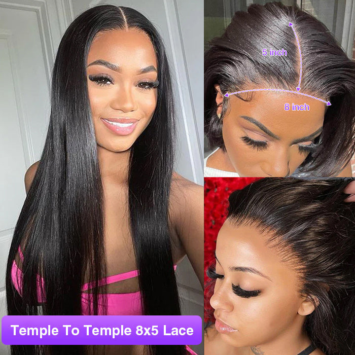 2Wigs = $189 |  #33 Reddish Brown Color Water Wave Wig + 8x5 Glueless Straight Wig