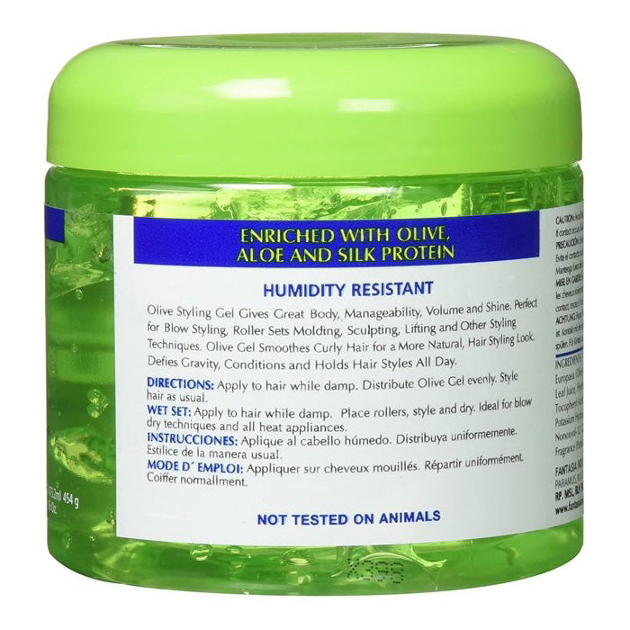 IC Fantasia Hair Polisher Olive Styling Gel 16 oz