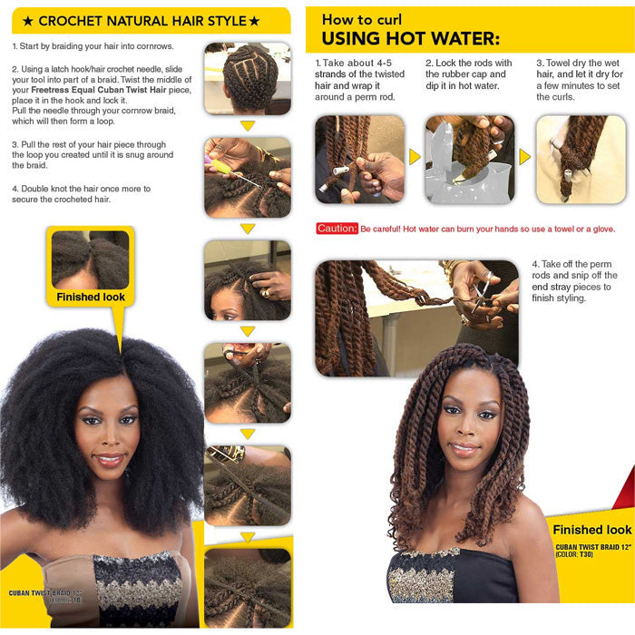 Equal by Shake N Go Cuban Double Strand Style Braid - CUBAN TWIST BRAID 12"/16"/24"