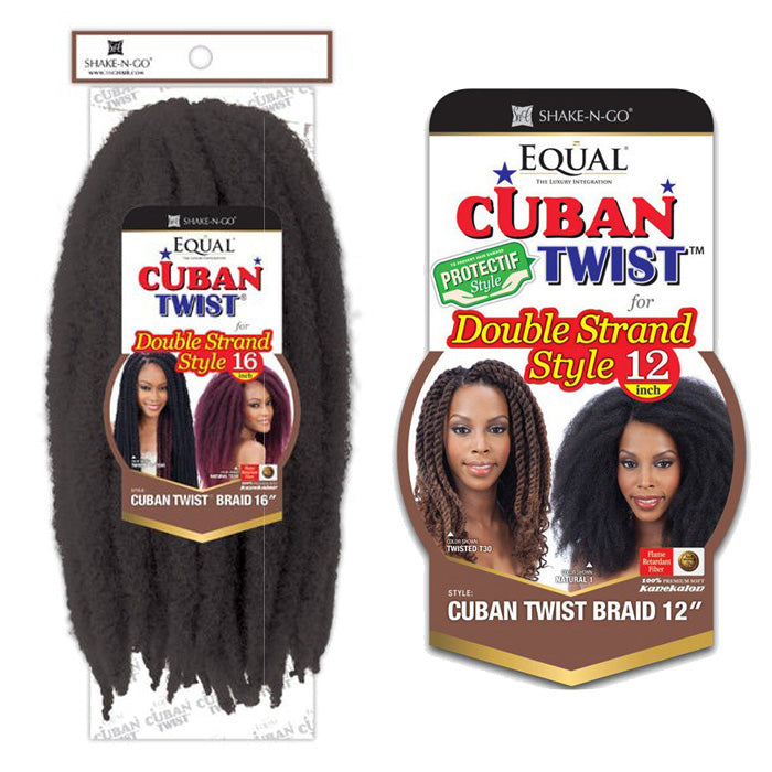 Equal by Shake N Go Cuban Double Strand Style Braid - CUBAN TWIST BRAID 12"/16"/24"