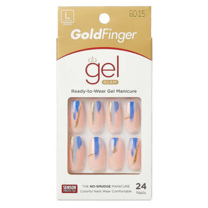 Kiss GoldFinger Gel Glam 24 Nails - Roller Coaster