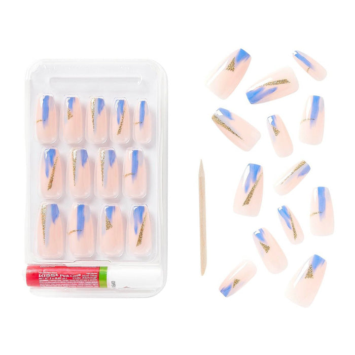 Kiss GoldFinger Gel Glam 24 Nails - Roller Coaster