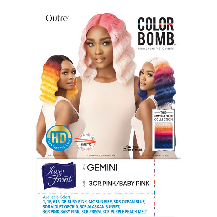 Outre Color Bomb HD Transparent Lace Front Wig - GEMINI