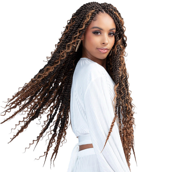 Bobbi Boss Infusion Human Hair Curl Crochet Braids - HBF002 DEEP CURL BOHO TWIST 24"
