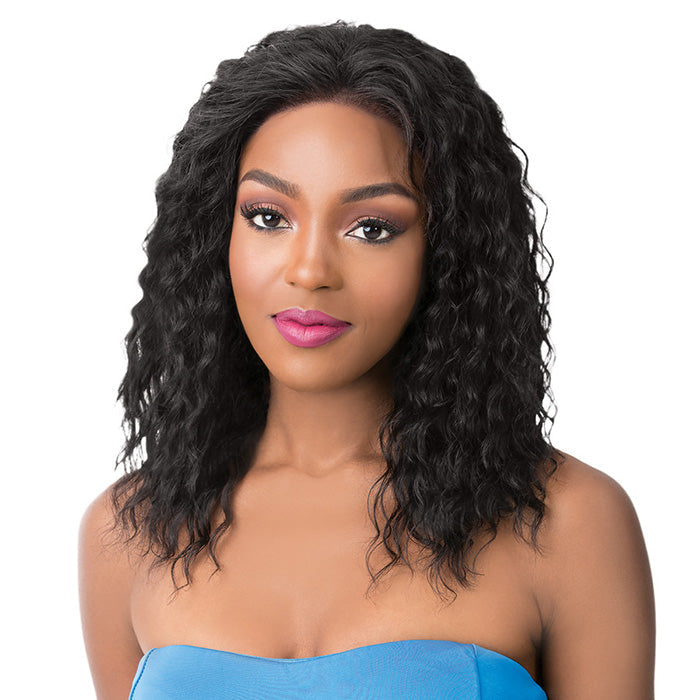 It's a Wig Human Hair Swiss Lace Front Wig WET N WAVY FRENCH DEEP WATER