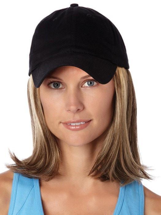 Classic Baseball Hat - Black | Synthetic Hair Piece | CLOSEOUT