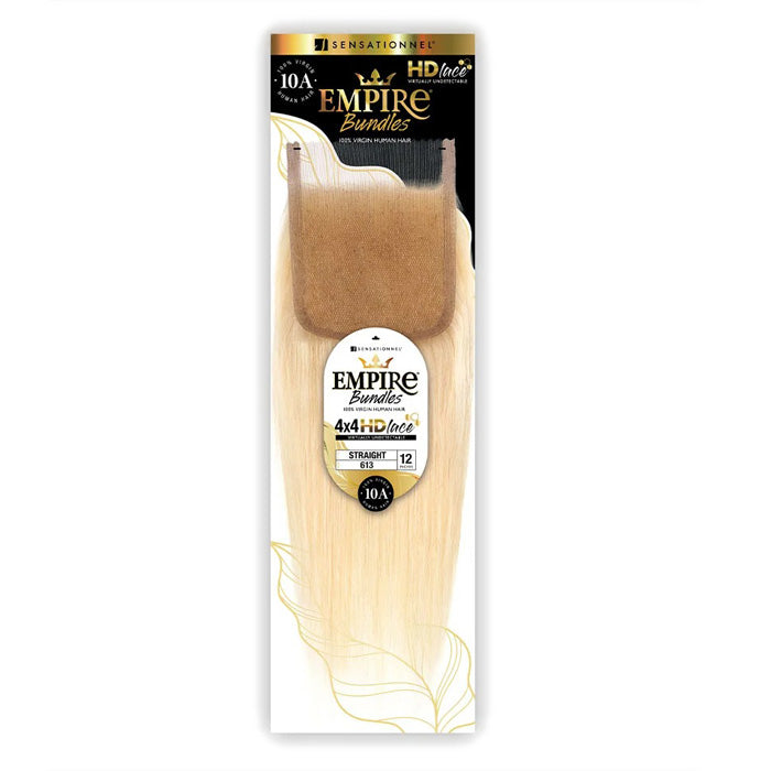 Sensationnel Empire Bundles 100% Human Hair 4X4 HD Lace Closure - STRAIGHT