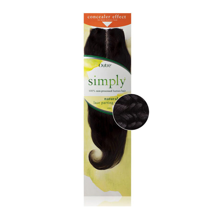 Outre Simply 100% Non-processed Human Hair Lace Parting Closure - NATURAL CURLY 10"