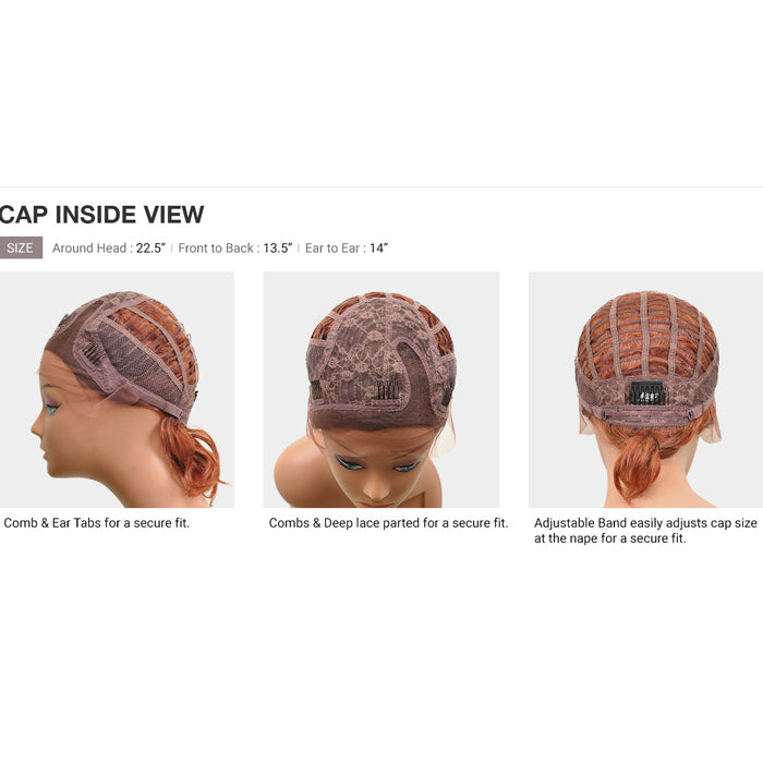 Mane Concept Isis Brown Sugar Soft Swiss Lace Deep Part Front Wig - BS206 - Human Hair Blend