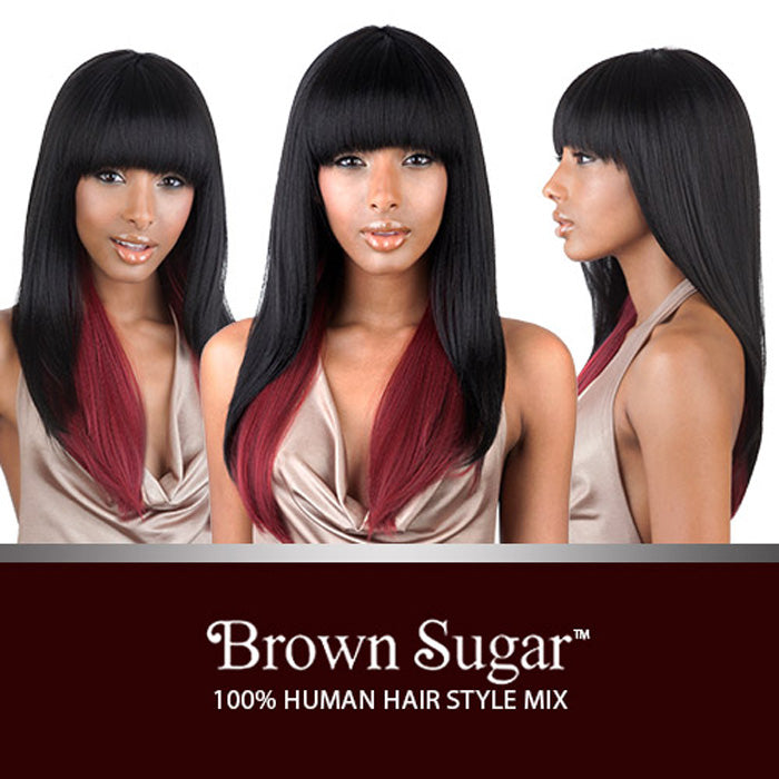 Mane Concept Isis Brown Sugar Human Hair Blend Full Wig - BS103
