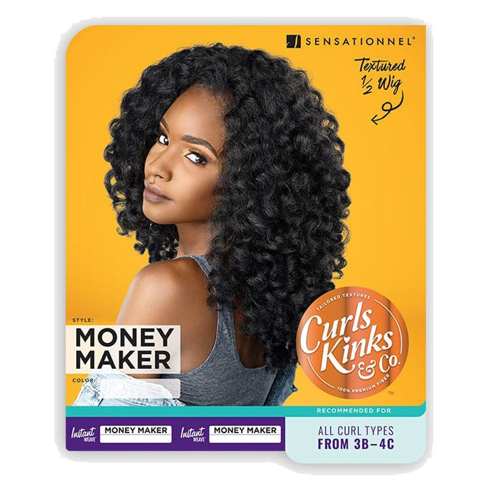 Sensationnel Instant Weave Curls Kinks & CO Half Wig - MONEY MAKER
