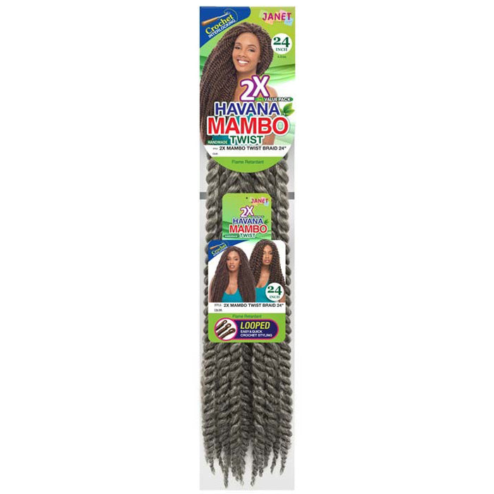 Janet Collection Pre-Looped Crochet Braid - HAVANA MAMBO TWIST 24"