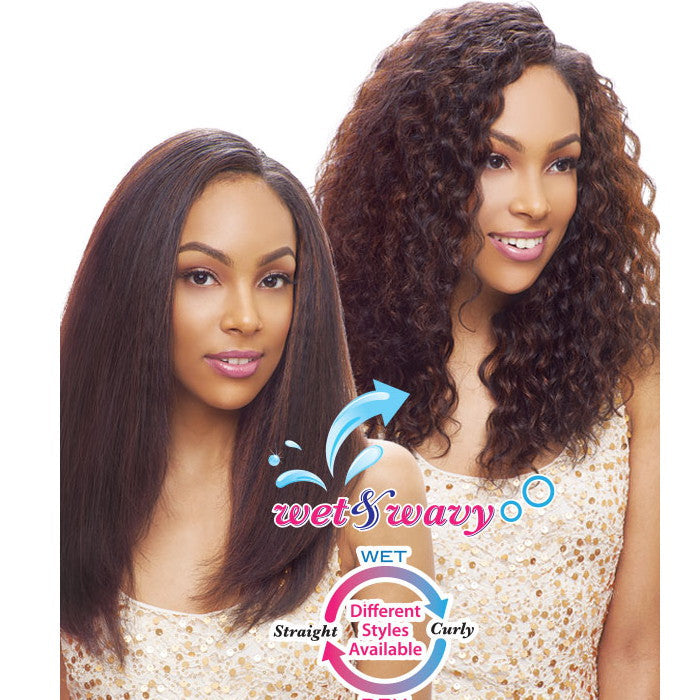 Janet Collection Brazilian Bundle 100% Natural Virgin Human Hair Wet & Wavy - INDI REMY RIPPLE DEEP WVG 7Pcs