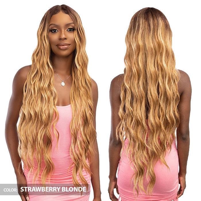 Janet Collection Remy Illusion X-Long Human Hair Mix HD Lace Wig - HIBO