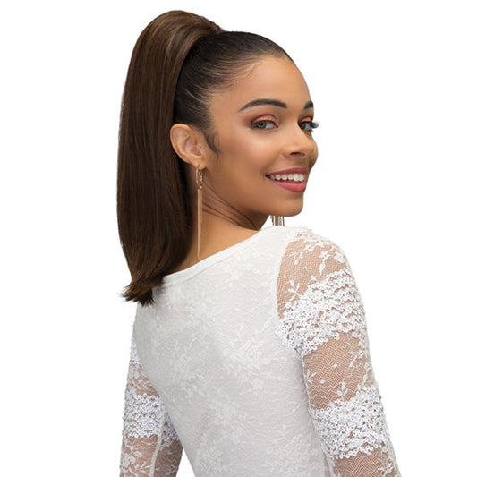 Janet Collection Drawstring Ponytail - CHERRY