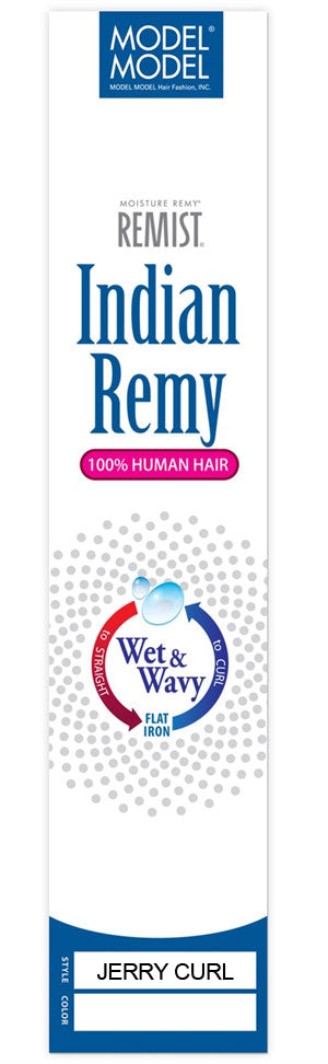 Model Model Remist 100% Human Hair Weave JERRY CURL 10/12/14/16/18 Inch (Wet & Wavy)