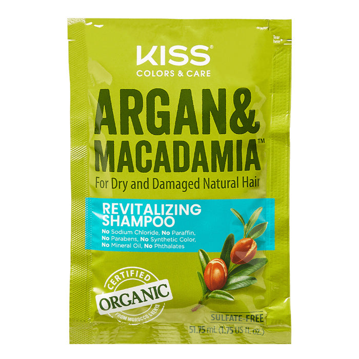 Kiss Colors & Care Argan and Macadamia Shampoo 1.75 fl oz