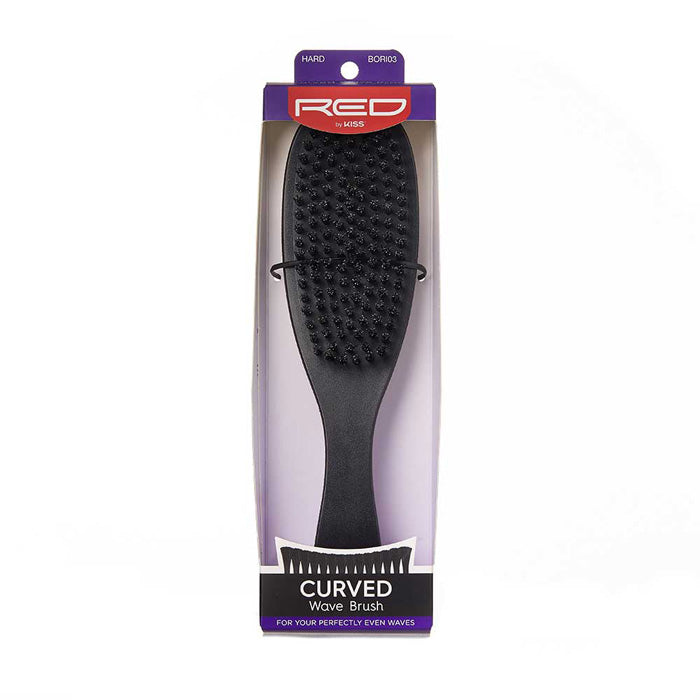 Red by Kiss Hard Bristles Curved Wave Brush