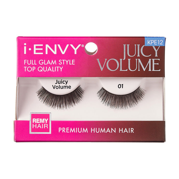 Kiss i-Envy Premium Human Hair Lashes - Juicy Volume KPE12