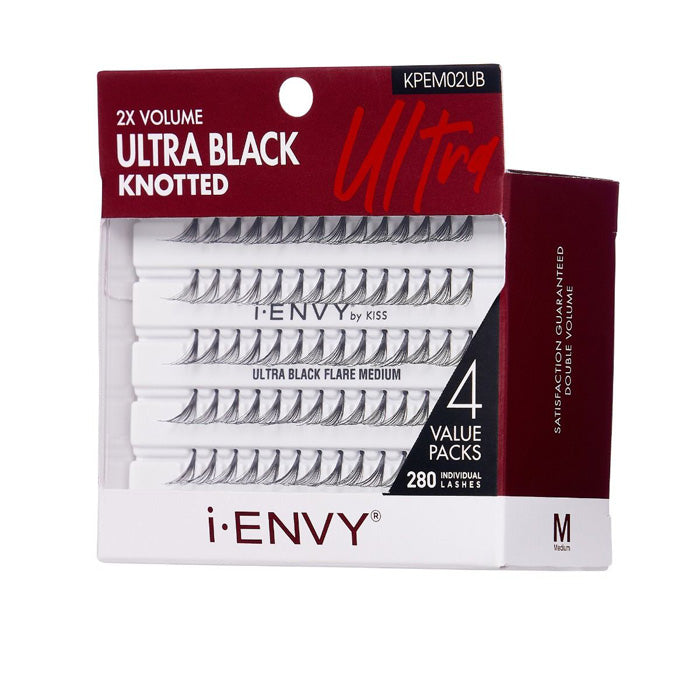 Kiss i-envy Individual Eyelashes - ULTRA BLACK MEDIUM MULTI PACK KPEM02UB