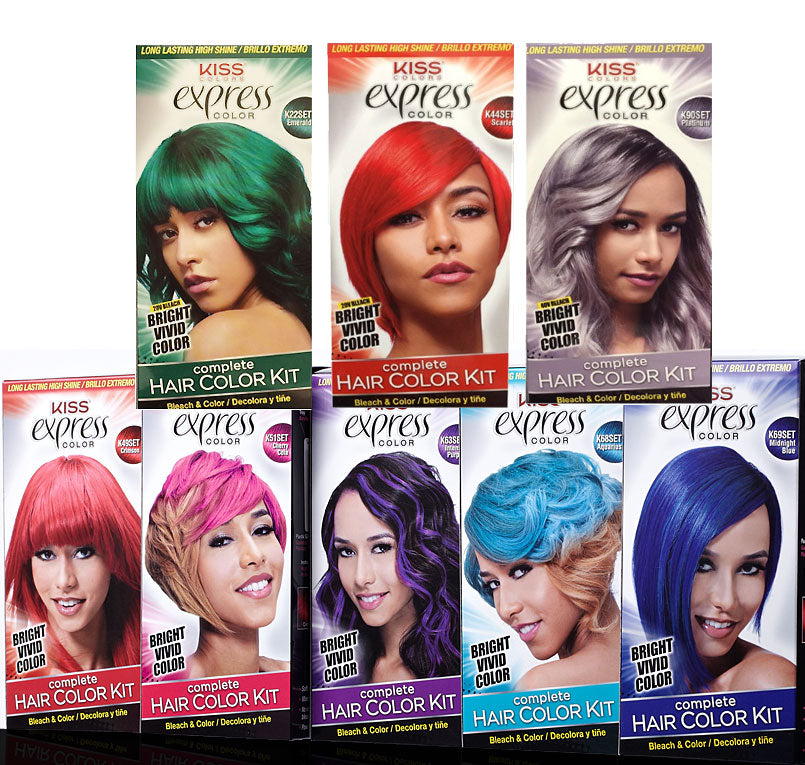 Kiss Colors Express Complete Hair Color Kit