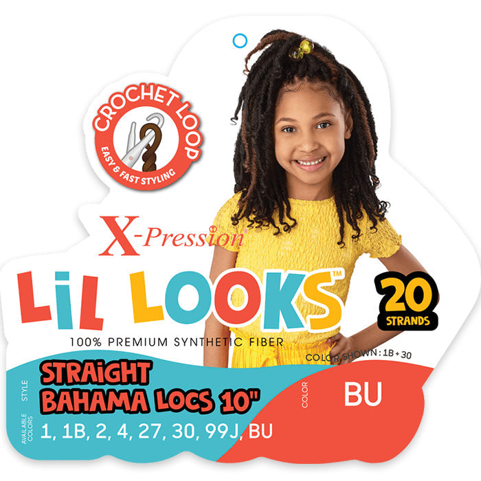 Outre X-Pression LiL Looks Crochet Loop Braid - STRAIGHT BAHAMA LOCS 10"