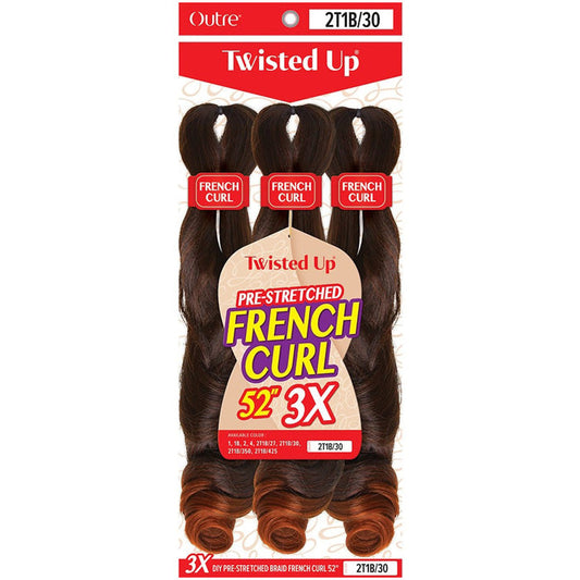 Outre X-Pression Twisted Up Pre-Stretched Braid - FRENCH CURL 52" 3X