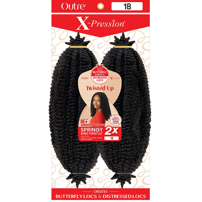 Outre X-Pression Twisted Up Crochet Braid - SPRINGY AFRO TWIST 12"