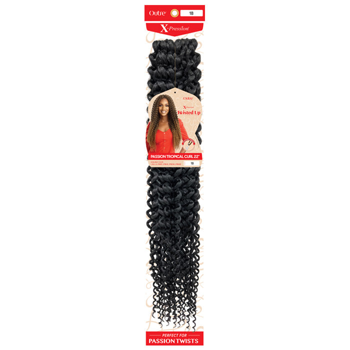 Outre X Pression Twisted Up Crochet Braid - PASSION TROPICAL CURL 22"