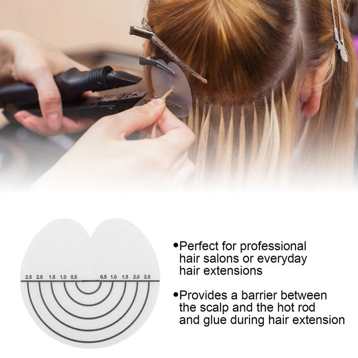 Lord & Cliff Plastic Fusion Disk Heat Guards for Hair Extension - One Pack (10 PCS)