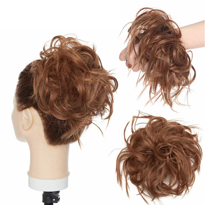 Lord & Cliff Think Pink Messy Bun Elastic Hair Extension - HAIR MAGIC