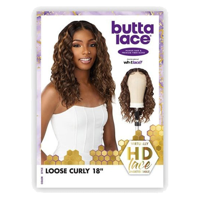 Sensationnel Butta Lace Human Hair Blend HD Lace Front Wig - LOOSE CURLY 18"
