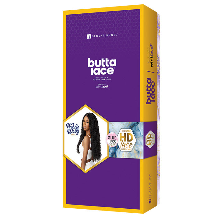 Sensationnel Butta Lace Wet and Wavy Glueless Human Hair Blend HD Lace Front Wig - W&W WATER WAVE 26