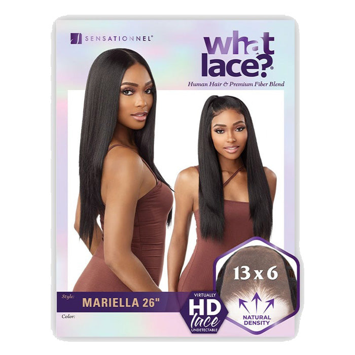 Sensationnel What Lace Human Hair Blend 13X6 HD Lace Front Wig - MARIELLA 26"