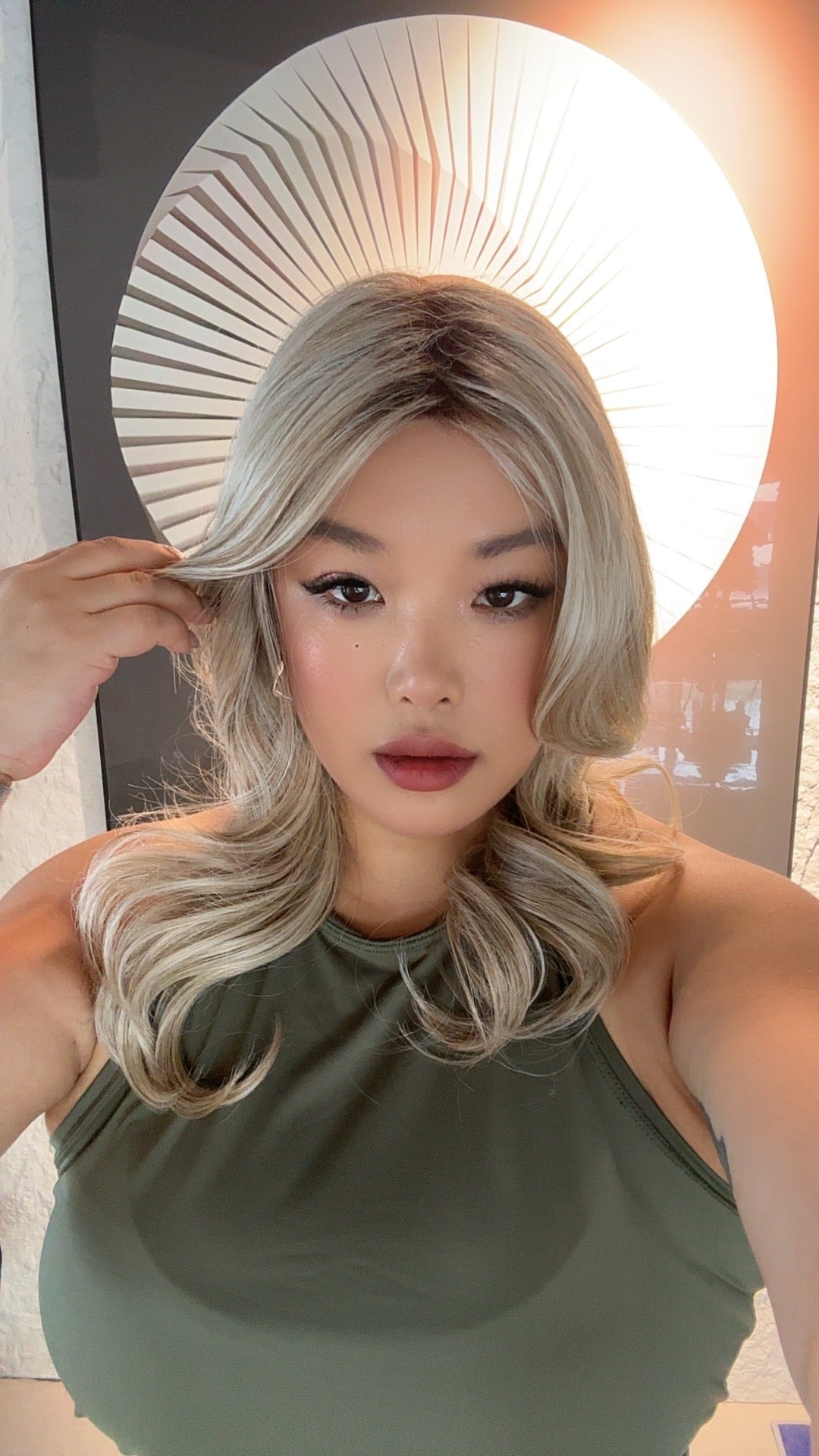 JBEXTENSION 18 Inches Blonde Women Fashion Full Machine Wig LINDA【PLUS PERMATEASE】【BENDY EAR TABS】