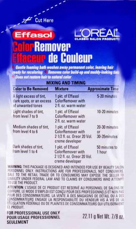 Loreal Effasol Color Remover 7/8 oz