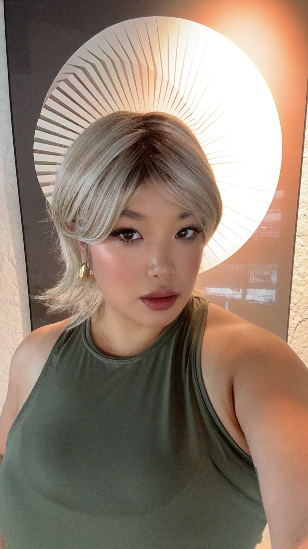 JBEXTENSION 12 Inches Short Blonde Women Fashion Full Machine Wig MARIA【PLUS PERMATEASE】【BENDY EAR TABS】